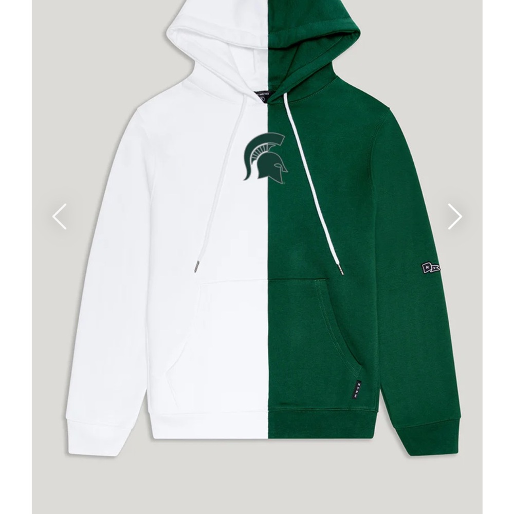 Hype and Vice Green and White Michigan State hoodie